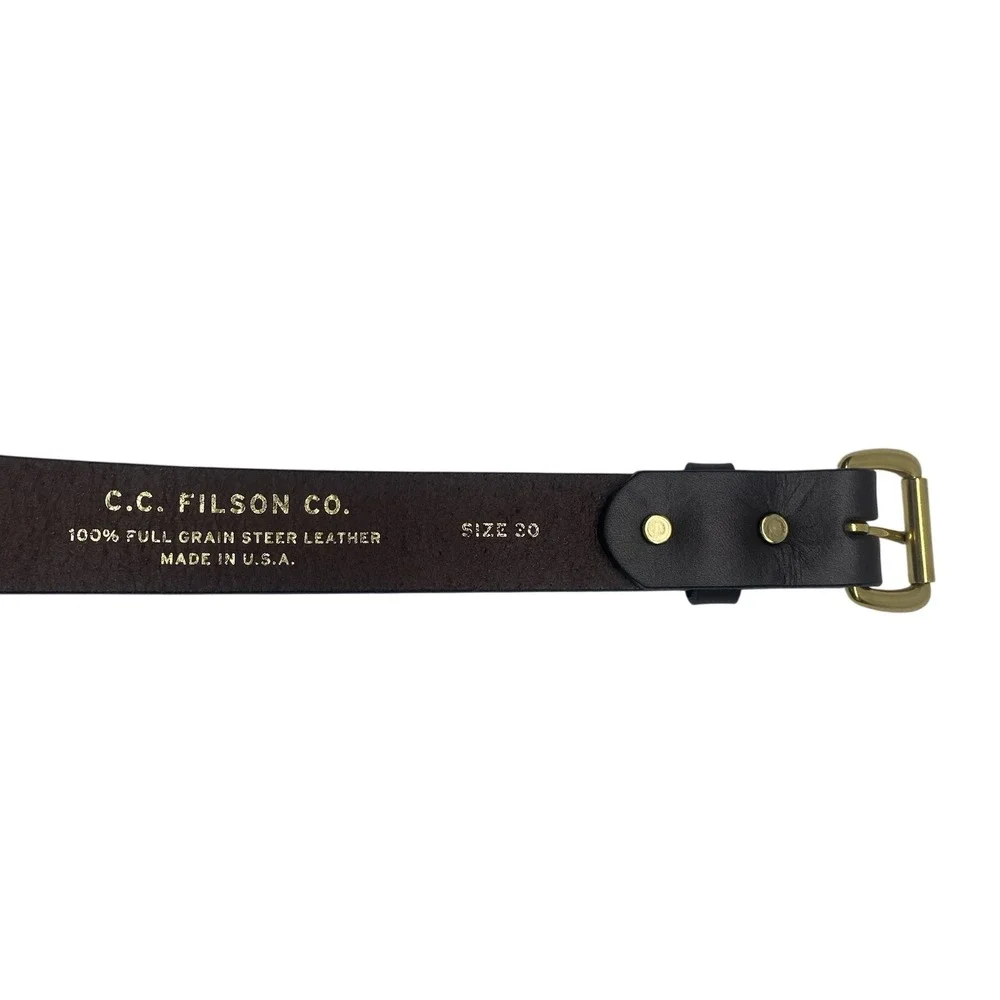 Filson Bridle Leather Belt Mens 30 Brown USA Heritage Workwear Rugged Classic